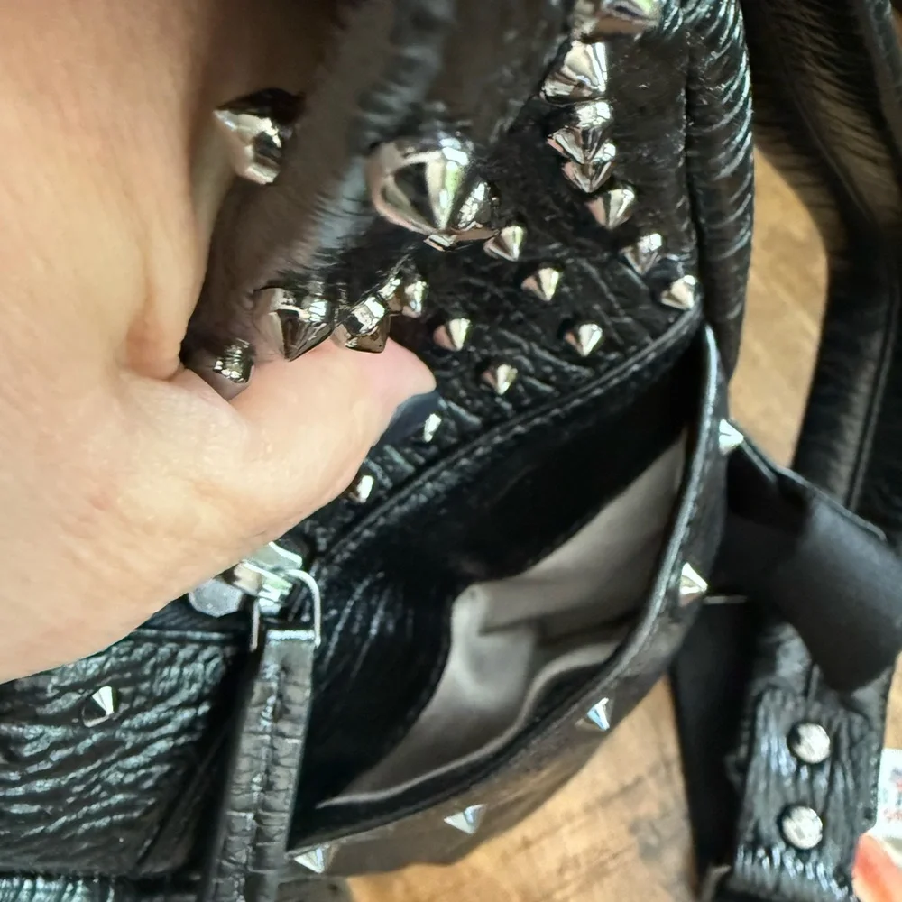 MCM Stark Pearl Stud Leather Backpack